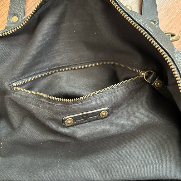 7 FOR ALL MANKIND black leather shoulder bag - Picture 9 of 12